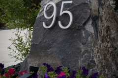 Vivid House Numbers | Residential House Sign | Number 95 | Brushed Aluminum Finish | Custom Rock Sign