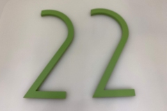 Vivid House Number | Residential House Signs | Number 22 | Brushed Green Finish