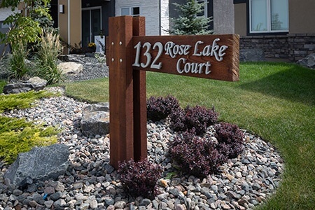 Custom Address Sign by Vivid House Numbers